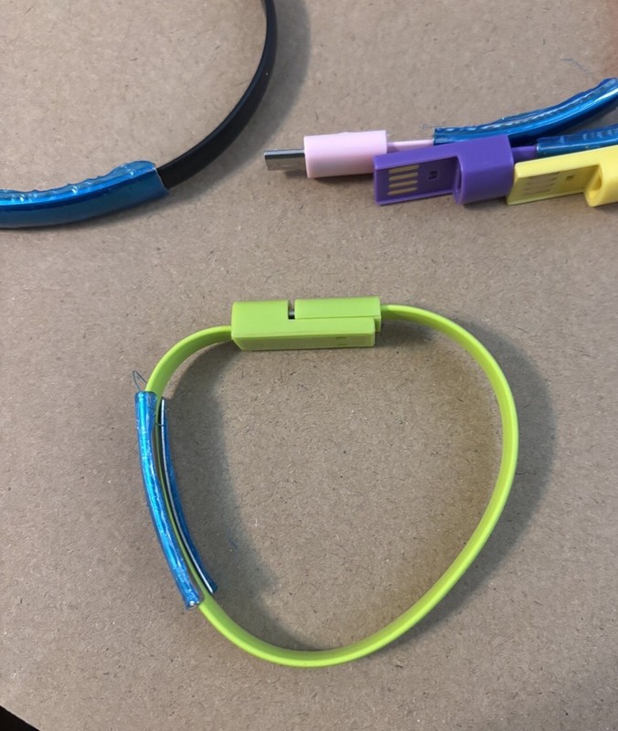 7 Short Flat Bracelet Micro USB 2.0 Sync Data Charger Cable - Android more gallery