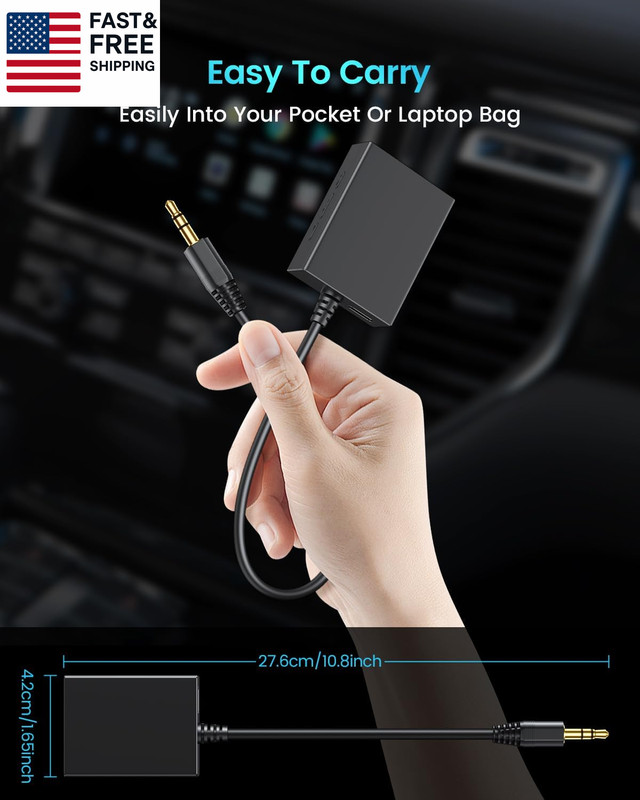 USB to Aux Audio Adapter, 3.5Mm Male to USB Female Adapter for Playing Music wit gallery