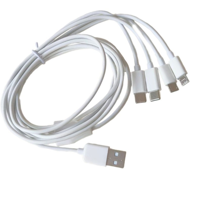4 in 1 Charging Cord USB MultiCharging Cable with 2Type C & 2Micro USB Port