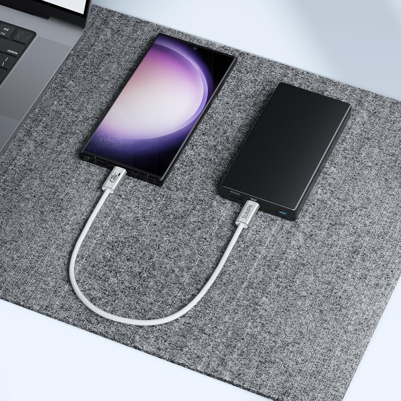 1 FT Short USB4 Cable 2 Packs 240W USB C to USB C 40gbps Fast Charging 8K Vid... gallery