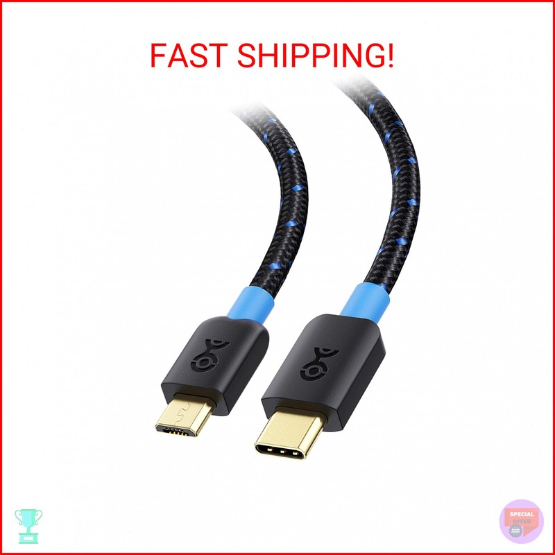Cable Matters Braided USB C to Micro USB Cable - 3.3ft, [3A/15W Charging, 480Mbp