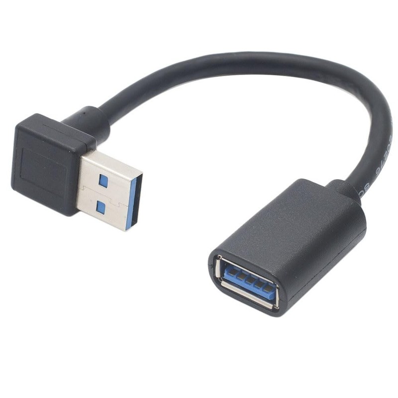 0.5ft Up Angle 90 Degree USB 3.0 Male To Female Extension Adapter Cable gallery