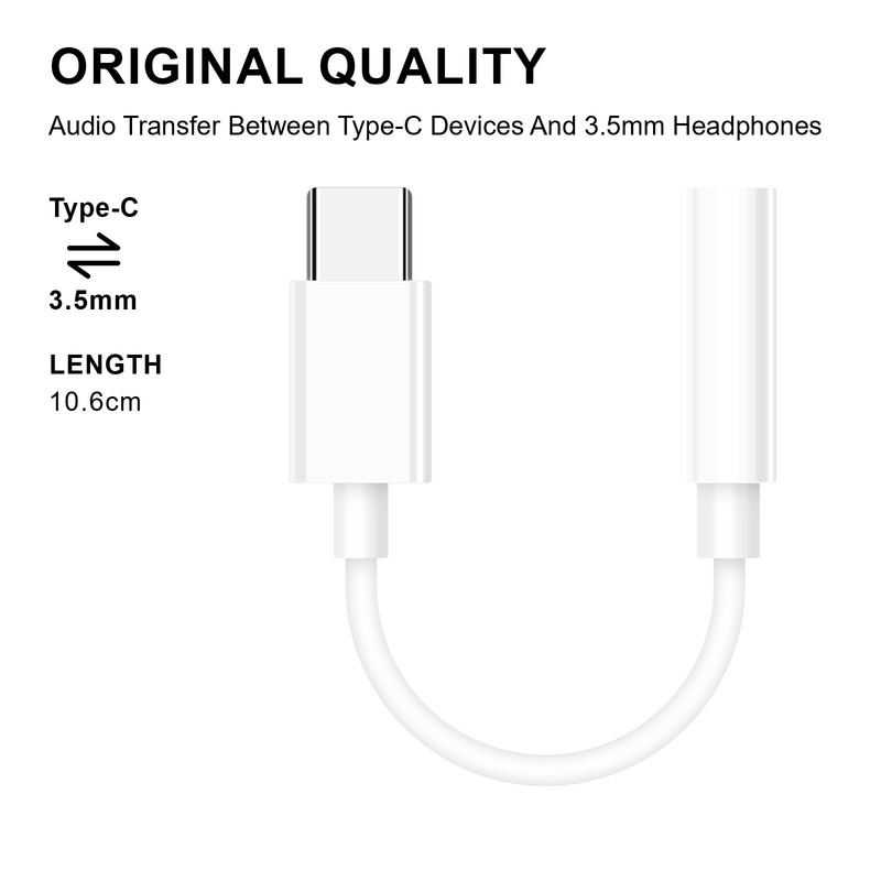 TPE Type USB-C to 3.5mm Aux Jack Adapter Earphone Cable For Samsung A54 A23 A14 gallery