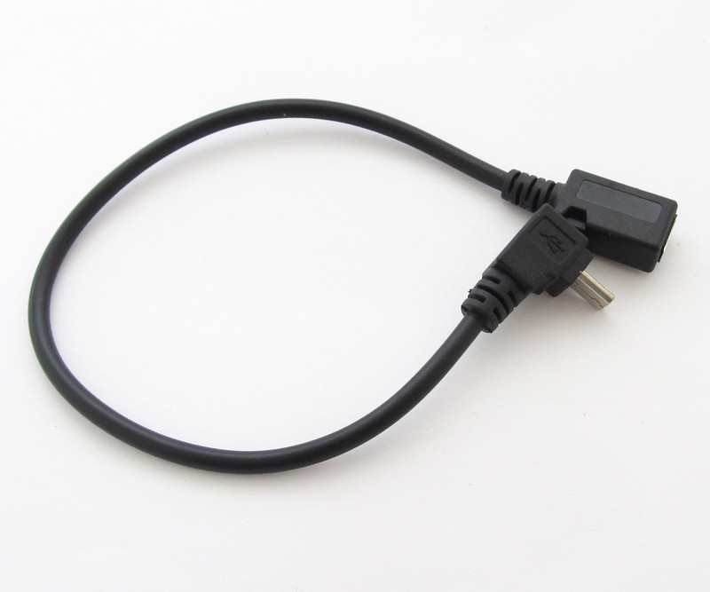 10pcs 1ft/30cm Micro 5pin USB Male To Female Right Angle Down Direction Cable gallery