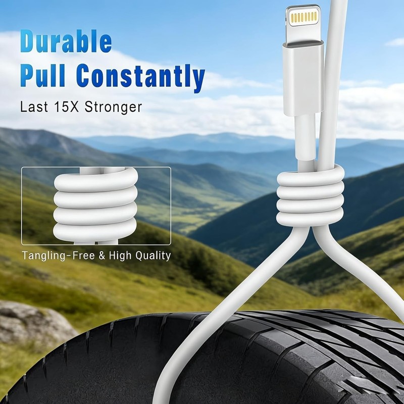 USB Fast Charger Cable 3Ft 6Ft Cord For iPhone 14 13 12 11 Pro XS XR X 8 7 6 Lot gallery