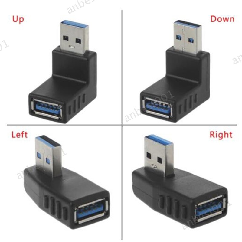 1x Angle USB 3.0 A Male to Female Adapter Connector converter plug cable Coupler gallery