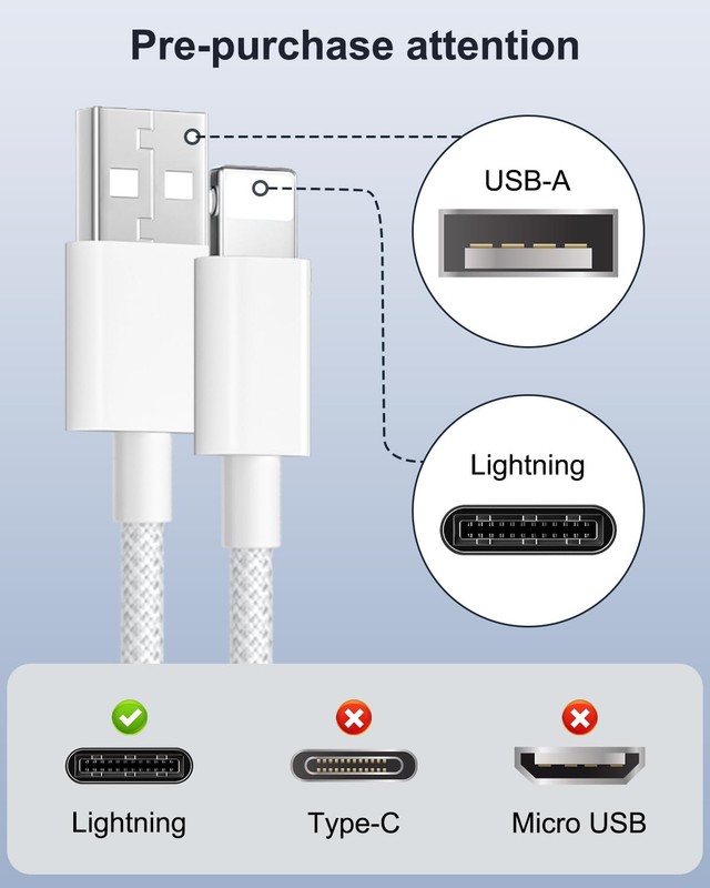 USB iPhone Charger Cable 3FT 2Pack Apple MFi Certified, USB to Lightning Cabl... gallery