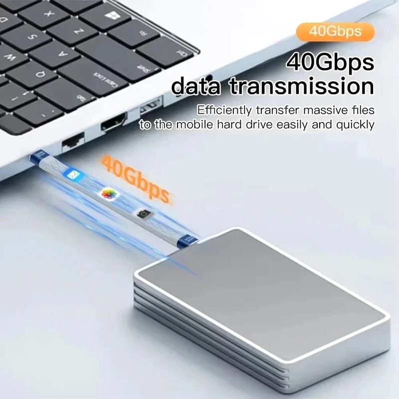 Type-C to Type-C 240W Short Cable Fast Charging USB-C Cord 40Gbps Data Transfer gallery