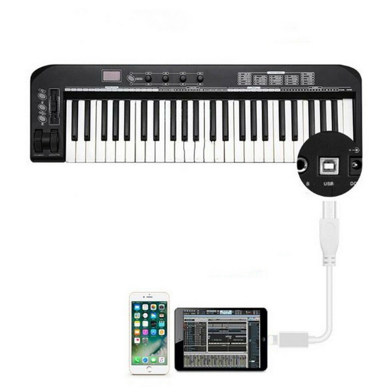 8Pin to Type-B Converter USB 2.0 Cable for iPhone iPad MIDI Keyboard Organ gallery