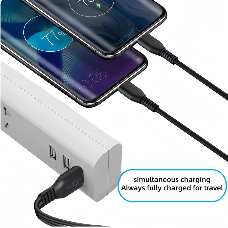 Dual USB-C Splitter Charging Cable, 2-in-1 Fast Charge Cord for USB-A Port to... gallery