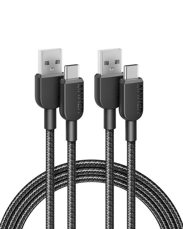 2-Pack USB A To C Cable Charger Cord For iPhone 6FT Black Fast Charging Wire PC
