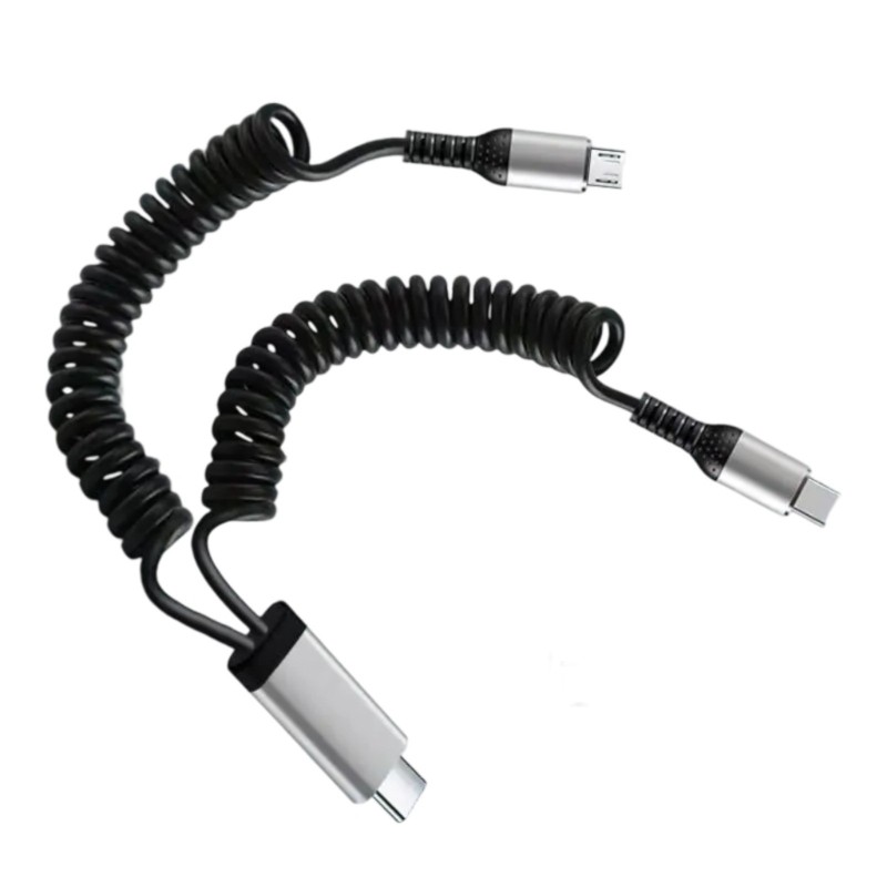 Expandables Double Connectors Car Charging Wire USB A and Type C 66W Support gallery