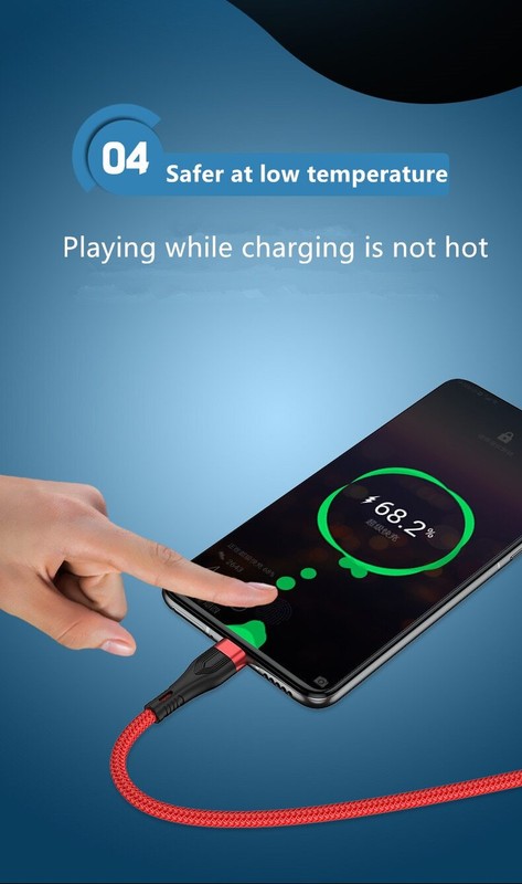Braided USB Type-C Adapter Cable Charger 6A 120W Fast for OPPO A3X 4G A80 Lead gallery