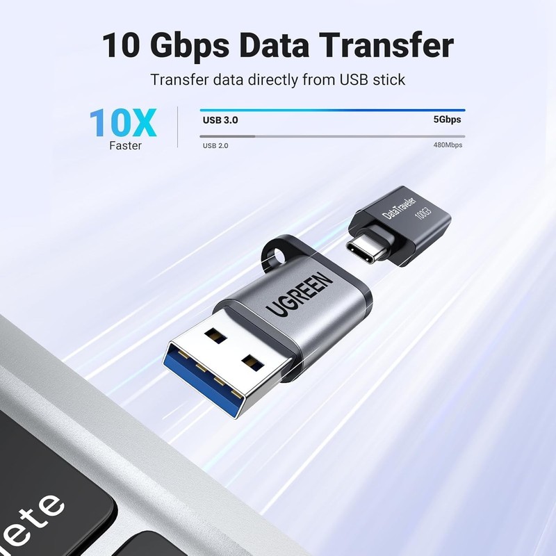 UGREEN 10Gbps USB C Female to USB Male Adapter Type C to USB A Charger Cable Con gallery