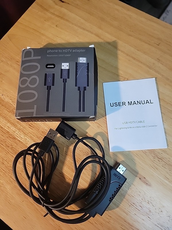 USB Female to HDMI Adapter Cable for Windows TV IOS and Android Data Transfer