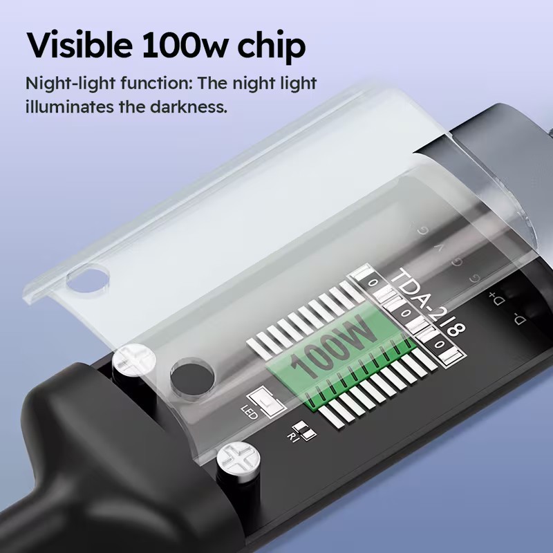 4pk 3-in-1 100W 5A Fast Charging USB To Type-C, Micro,- IP, Fast Universal gallery