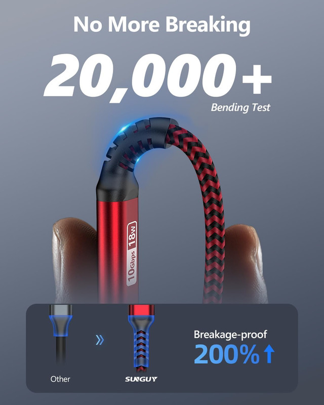 10Gbps Android Auto USB Cable 1FT, 3A USB C 3.1 Gen2 Cable Data Transfer, USB C gallery