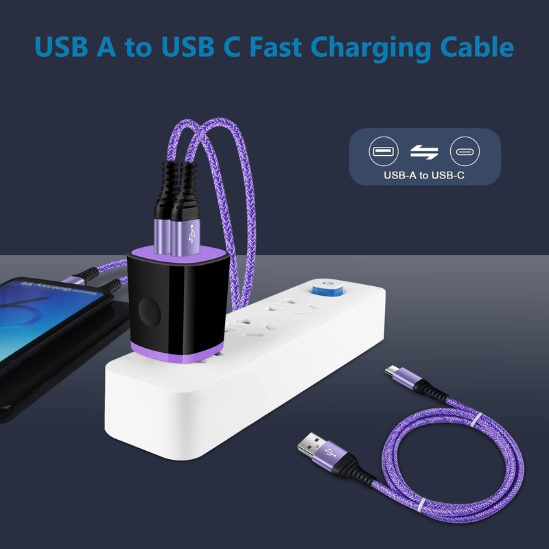 USB C to USB A Fast Charging Cable for iPhone 17 16 15 3 ft 4 Pcs gallery