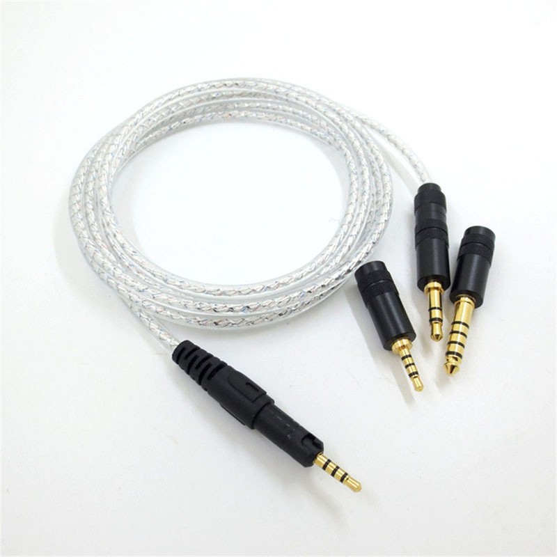 Three-Plug Silver-Plated Headphone Upgrade Cable 1 Set 4.4mm Headphone Cable gallery