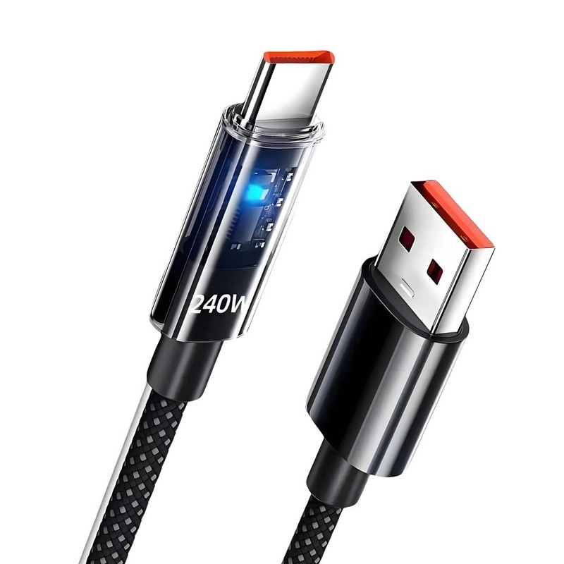240w Super Fast USB Type-C Charging Cable Braid Phone Charger Lead Display USB-C gallery