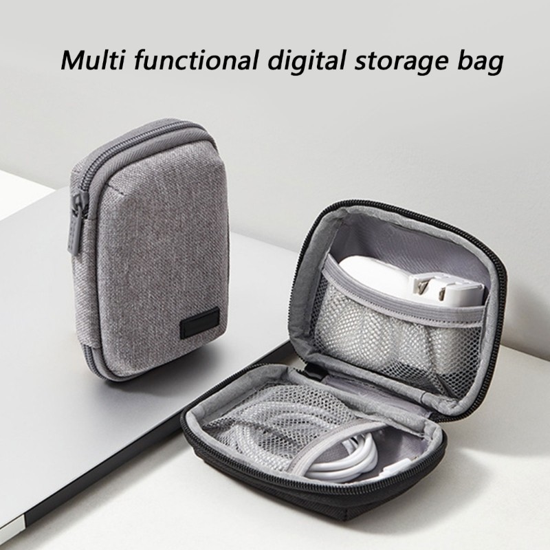 Charging Data Cable Storage Case Scratchproof Wire Pouch for Earphone USB Cable gallery