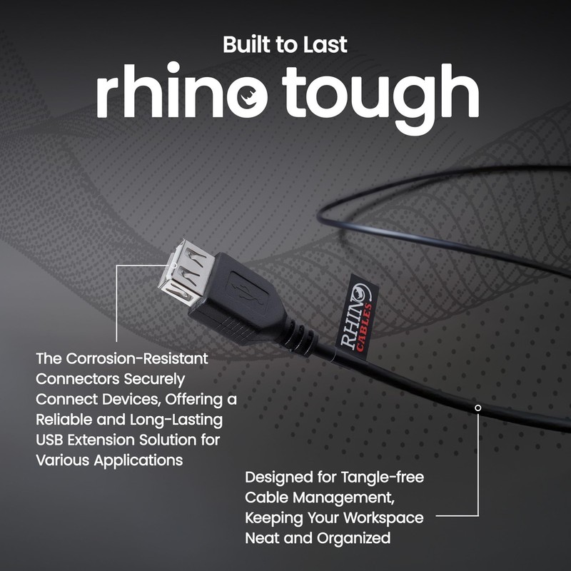 rhinocables USB 2.0 A-A Extension Cable | High-Speed Data Transfer (480mbps) ... gallery