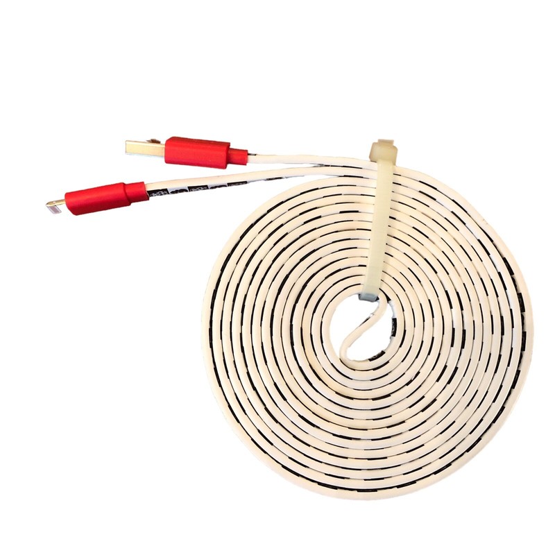 Flat USB Cable for iPhone 8 7 6S 5S 108 inches