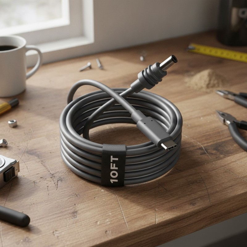 3M USB-C to DC Cable – Universal Compatibility, Fast Charge, Easy Plug & Play