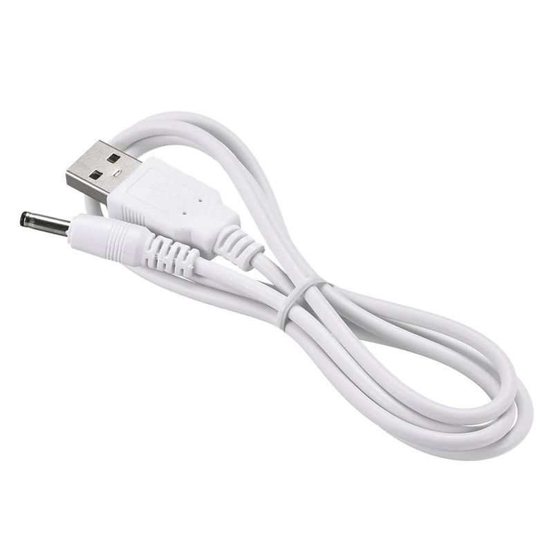 USB -A to 3.5 x 1.35mm DC 5V 1A Plug Barrel Connector Charge Cable 1 Meter White