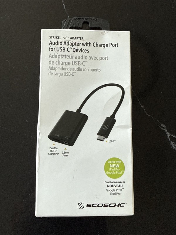 Scosche Audio Adapter Plug for USB C Devices Samsung Galaxy S23 Ultra Pixel 7