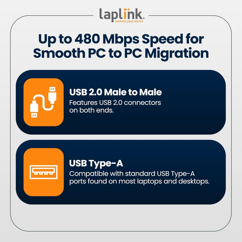 6ft USB 2.0 High Speed PC To PC Data Link File Transfer Migration Cable gallery