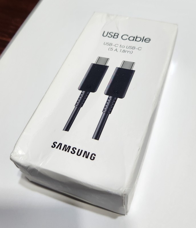 NEW Original Black Samsung USB-C to USB-C 1.8m (5A) Cable EP-DX510 - SEALED gallery