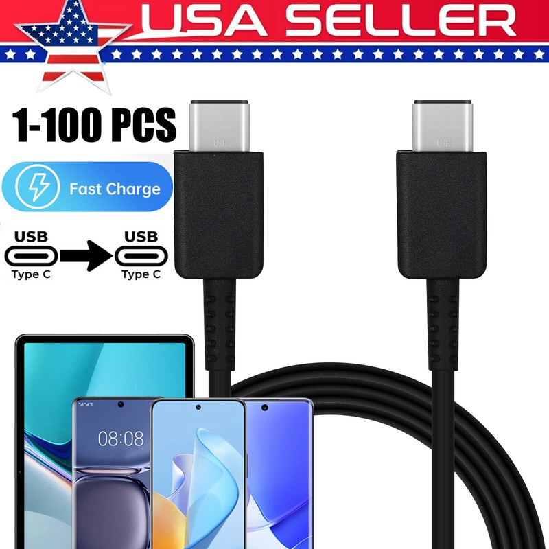 6FT USB-C to USB-C Cable Fast Charge TypeC Charging Cord For Samsung s21 s22 LOT