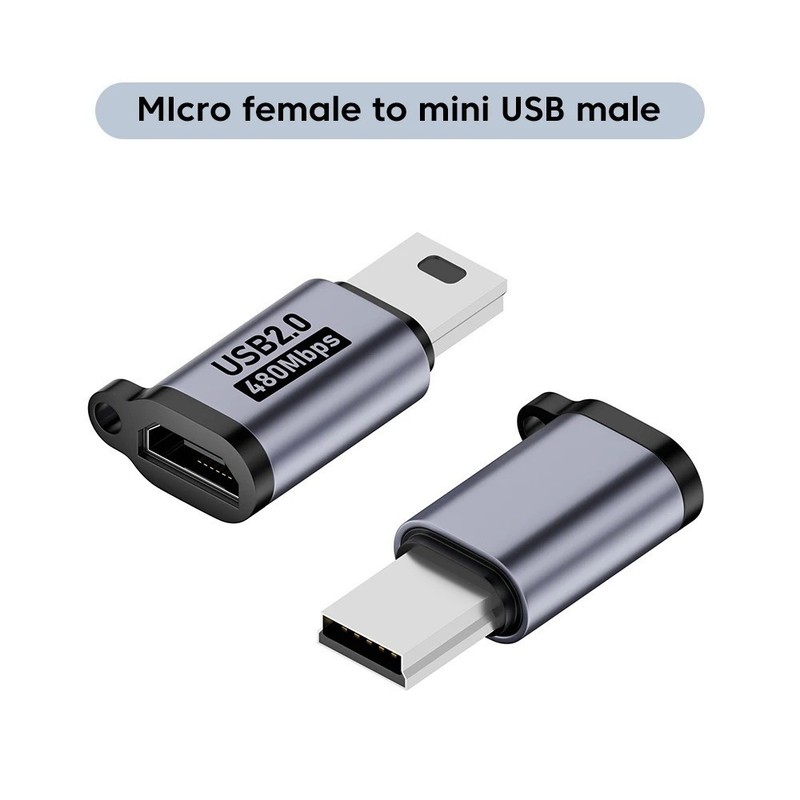 1PC Micro USB to Mini USB Adapter Cable Fast Data Charging Converter Sync 1