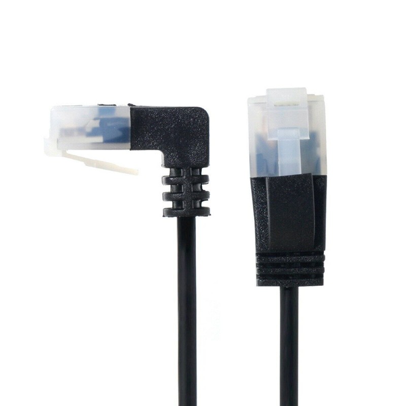 Ultra Slim Cat6 Ethernet Cable RJ45 Down Angled to Straight UTP Network Cable gallery