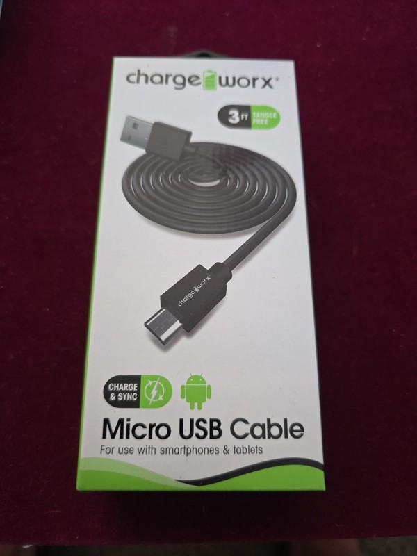 Charge Worx Micro USB Cable (CX4604BK) 3ft.