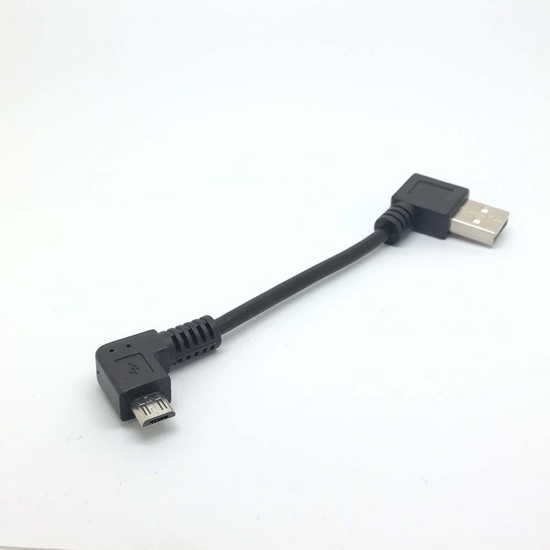 Angle 90° 2 A Micro USB 2.0 Quick Charger Charging Sync Data Cable 25cm gallery