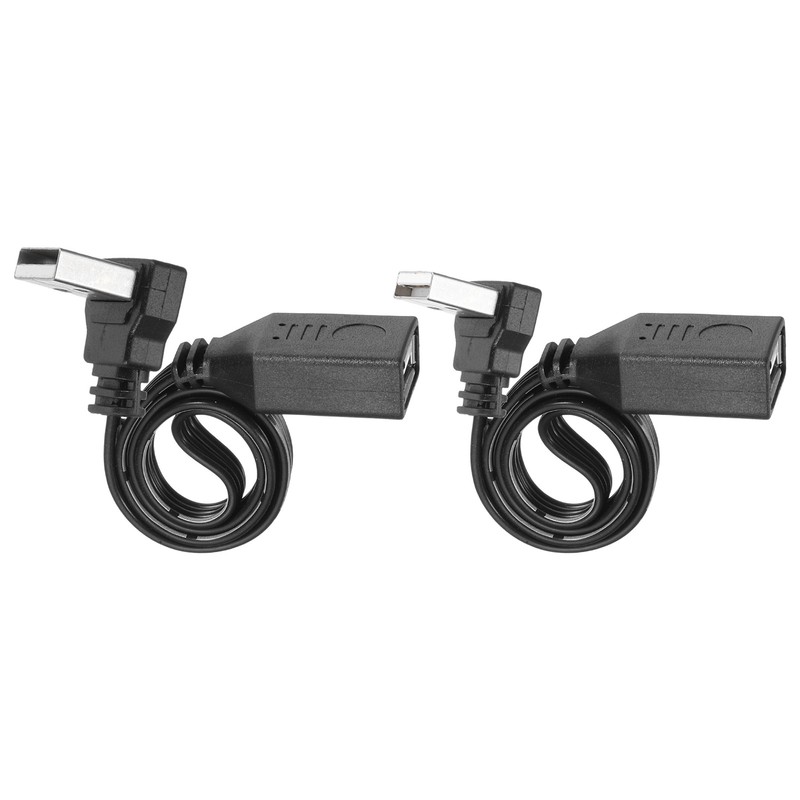 2 Pcs USB2.0 Extension Cable, 11.8 Inch UP&Down Angle Male to Female Adapter