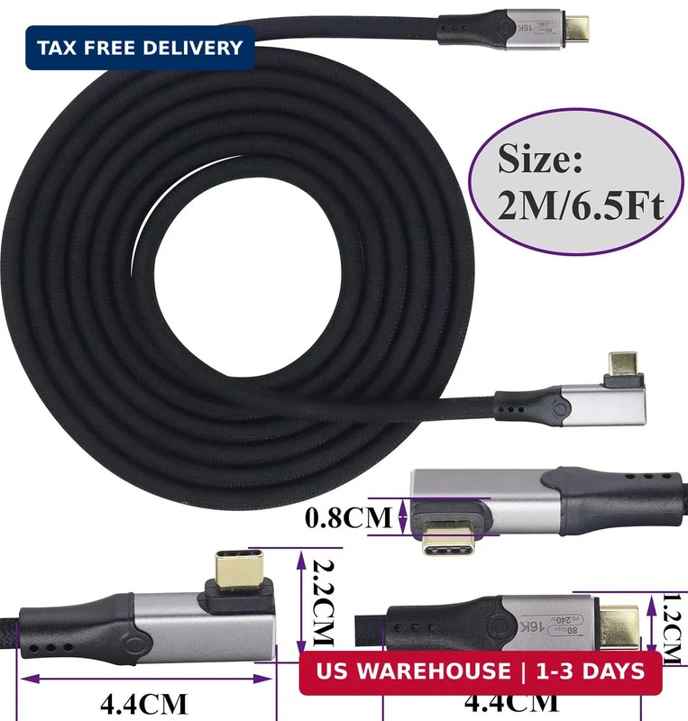 High-Speed USB 4 Cable,USB C Male Fast Charging Cable Supports 80Gbps/240W Charg gallery