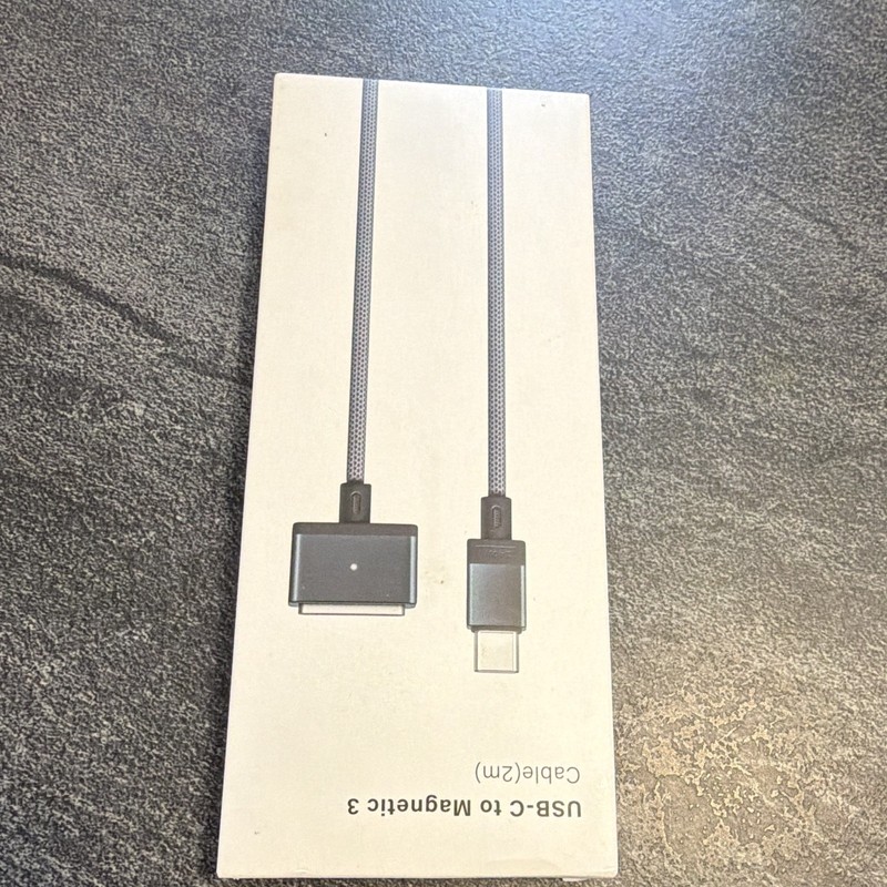 USB-C to Magnetic 3 Braided Nylon Cable 2m Gray for Apple Magic Keyboard