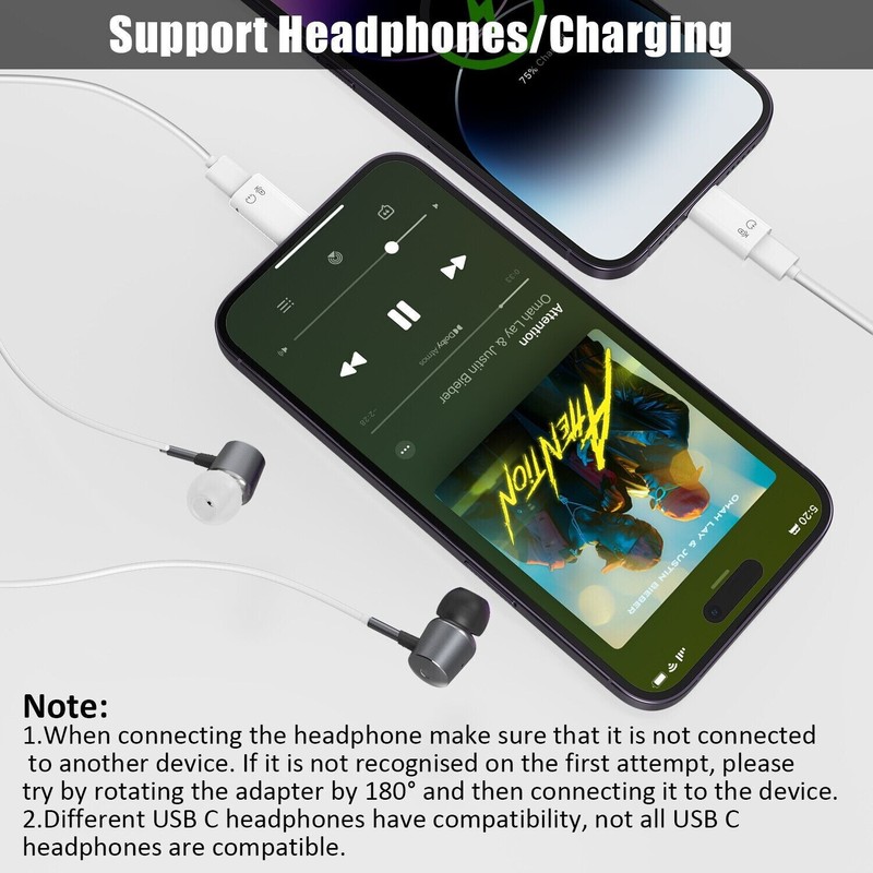 5.8 USB Type C Female to iOS Male Adapter For iPhone 14/13/12/11/XR/XS/SE 3 Lot gallery