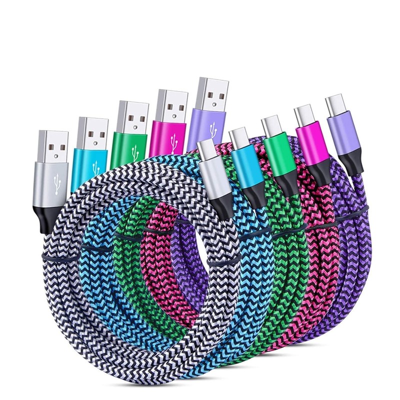 Galaxy S26 C Charger Cable Fast Charging 5Pack 6Ft Type USB C Car 6 feet