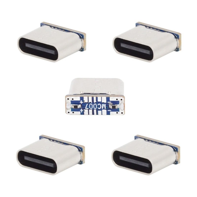 5 Pack USB C DIY Connector,Micro USB 5Pin to USB C Female Socket Port Repair …