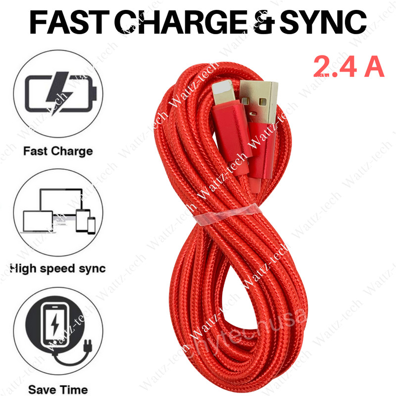 3/6X USB Fast Charging Data Cable 10Ft Lot For iPhone 14 13 12 11 8 Charger Cord gallery
