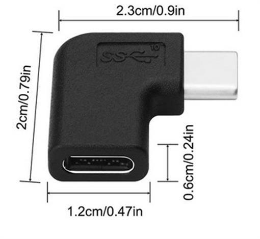 New Heavy-Duty 90 Degree Type-C USB 3.1 Male to Female Adapter for Smart Phones gallery