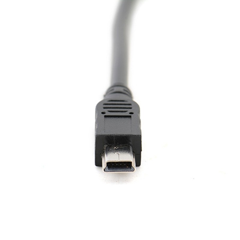 Micro USB to Mini USB Converter Line for Disk/Fan/Card Reader Cord MP4 Black gallery