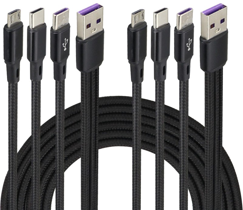 2Pack/4Ft 3 in 1 USB 2.0 A Splitter Cable USB A 2.0 to Dual +Micro USB Charge…