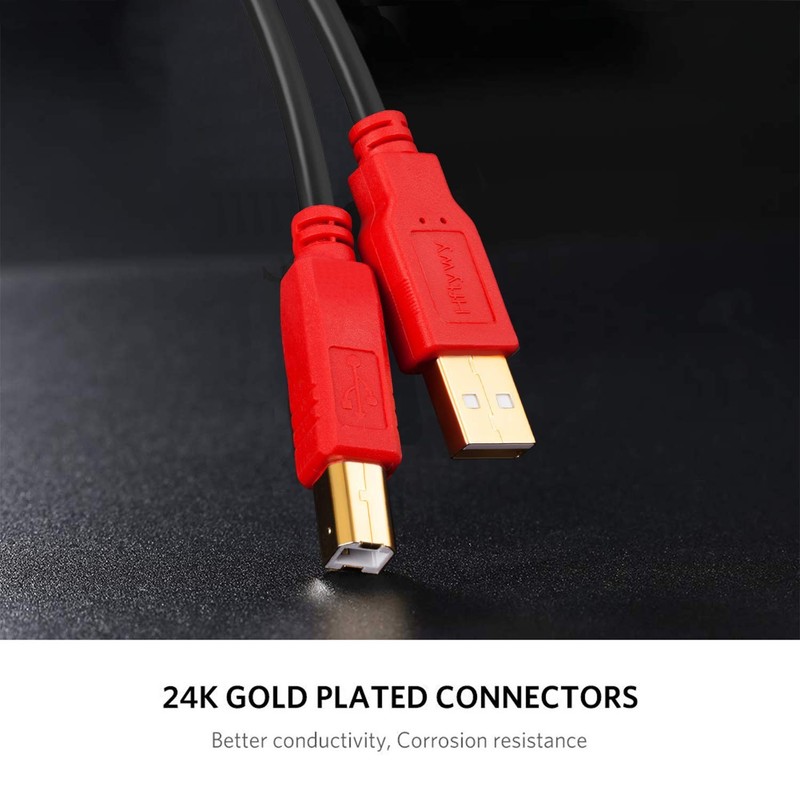 Printer Cable, 30FT Type A-Male to B-Male Cable Compatible with HP, Canon, Ep... gallery
