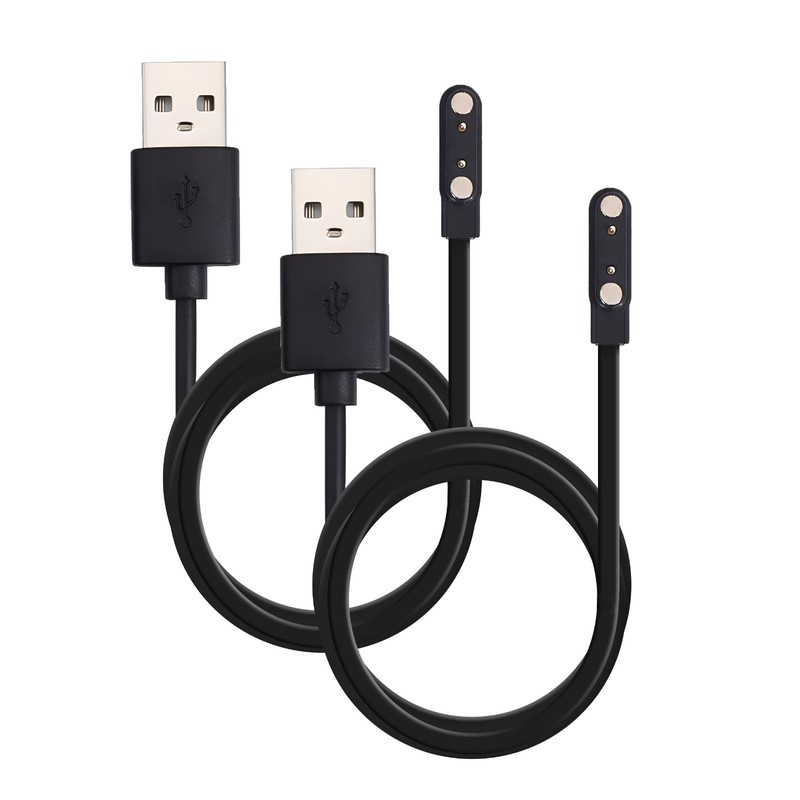 Magnetic USB Charging Cable for Smartwatch Bluetooth Devices - 2 Pack, 4mm gallery