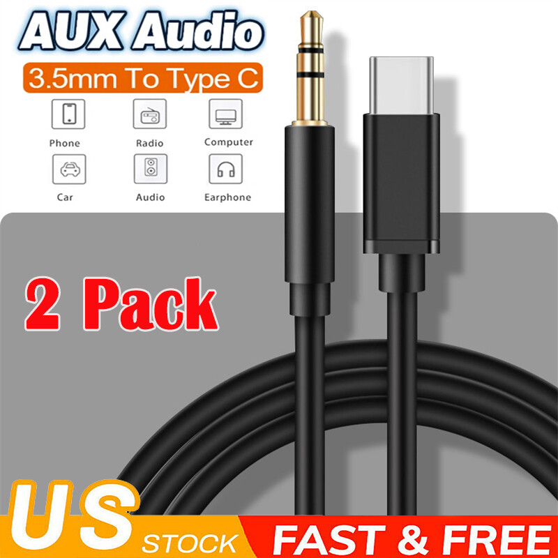 2 PCS For Samsung S26 S25 S24 S23 USB-C to 3.5mm Aux Cable Audio Cord Car Stereo gallery